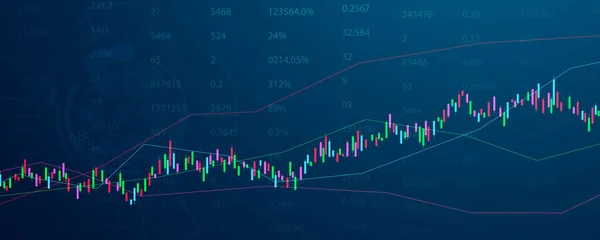 Mercado Valores Gráfico Económico Con Diagramas Negocios Financieros Conceptos Informes — Archivo Imágenes Vectoriales