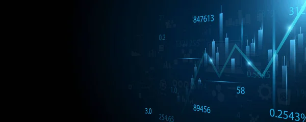 Mercado Valores Gráfico Económico Con Diagramas Negocios Financieros Conceptos Informes — Vector de stock