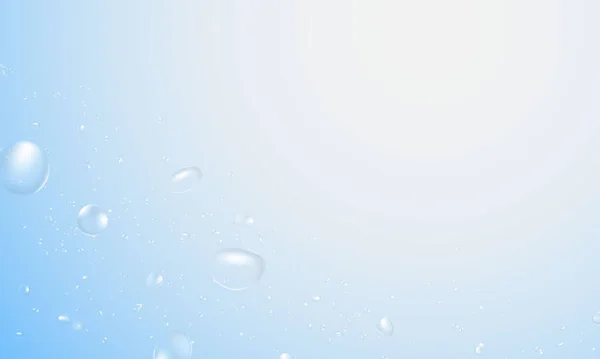 ベクトル白い背景に水のスプラッシュとリップルバブル — ストックベクタ