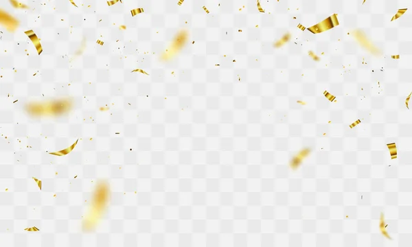 Modelo Fundo Celebração Com Fitas Ouro Confetti Luxo Cartão Rico —  Vetores de Stock