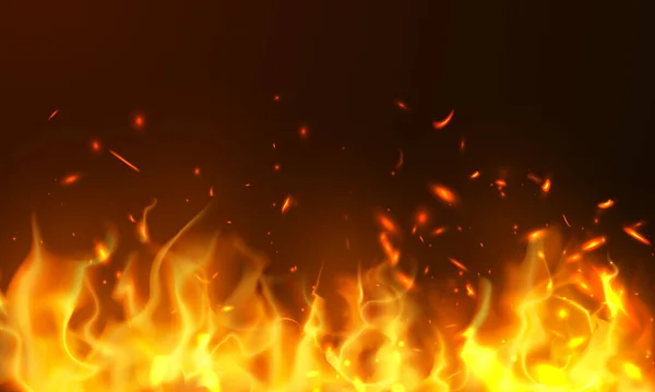 Yanan kızıl kıvılcımlar gerçekçi ateş alevleri soyut arkaplan