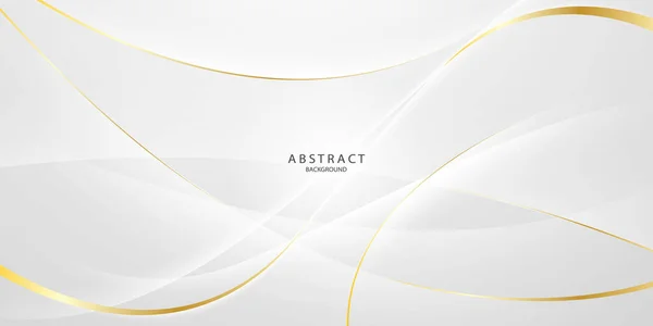 Dinamik dalgalı soyut gri ve altın arkaplan posteri. teknoloji ağı Vektör illüstrasyonu.