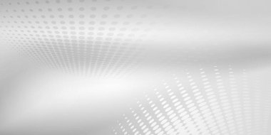 Soyut gri desen ve dinamik dalgalı arkaplan posteri. Teknoloji Parçacık Sisi Ağı Siber Güvenlik Vektörü illüstrasyonu.