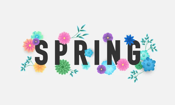 Design Banner Flower Spring Background Beautiful Vector Illustration Template Banners — ストックベクタ