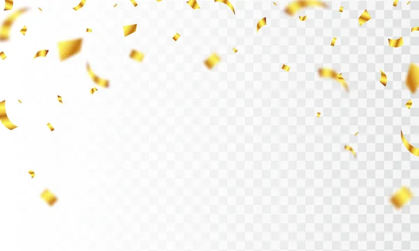 Modèle Fond Célébration Avec Des Rubans Confetti Carte Riche Salutation — Image vectorielle