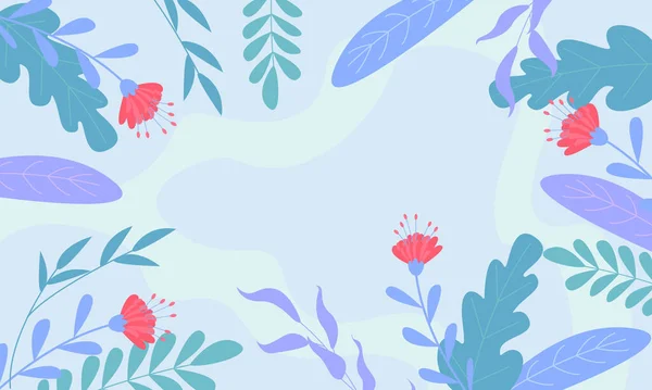Дизайн Банерної Рамки Квітки Весняний Фон Красивим Векторні Ілюстрації Шаблони — стоковий вектор