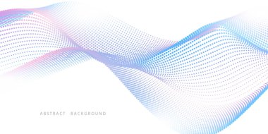 Soyut teknoloji parçacık dalga arka planı. Modern tasarım vektör illüstrasyonu