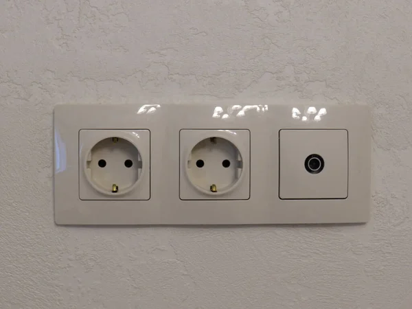 Wall mounted plug-in electrical outlets