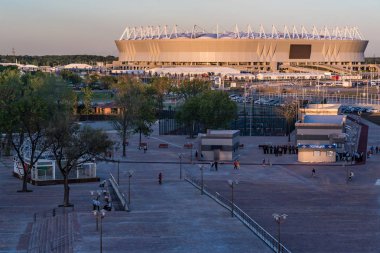 Rostov-On-Don, Rusya-7 Haziran 2018: Rostov Arena Stadyumu futbol Kupası 2018 için