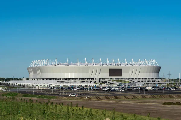 Rostov-On-Don, Rusya-7 Haziran 2018: Görünüm Rostov Arena Stadyumu futbol Dünya Kupası 2018 için. Olay 11 Rus şehirlerde ev sahipliği yapacak.