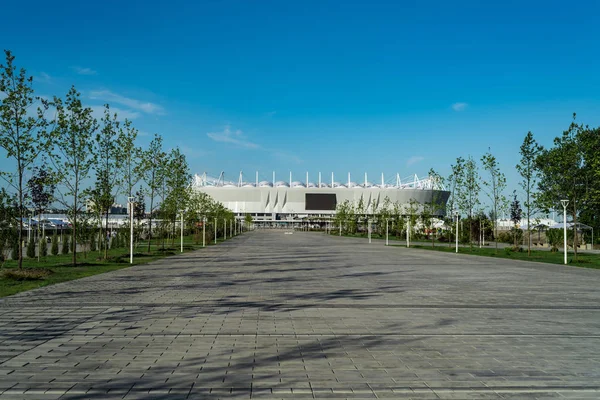 Rostov-On-Don, Rusya-7 Haziran 2018: Rostov Arena Stadyumu futbol Kupası 2018 için