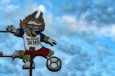 Rostov-On-Don, Rusya-26 Haziran 2018: Zabivaka şekil stadium yakınındaki Anketi