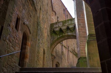 Ortaçağ abbey Mont Saint-Michel Fransa