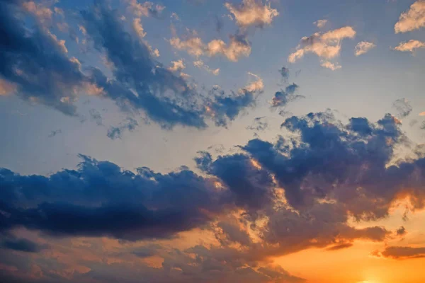 Kleurrijke Achtergrond Van Dramatische Zonsondergang Zonsopgang Hemel — Stockfoto