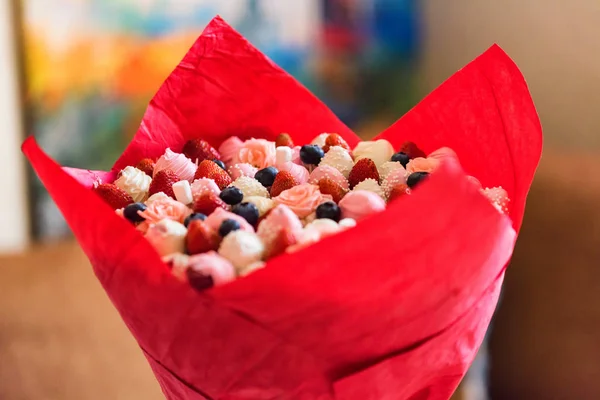 お菓子の装飾的な花束をクローズ アップ — ストック写真