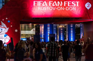 Rostov-On-Don, Rusya-7 Temmuz 2018: İnsanlara Fan Fest, Rostov-on-Don, Rusya Federasyonu