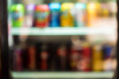 Blurred image of vending machine with snacks clipart