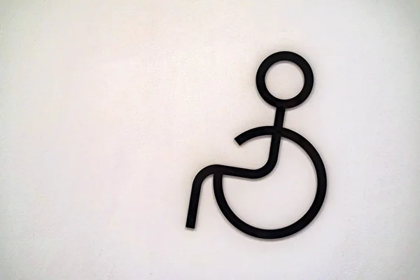 Szalet znak dla niepełnosprawnych Zamknij — Zdjęcie stockowe