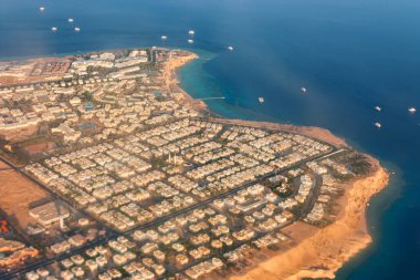 Sharm El Sheikh havadan görünümden uçak