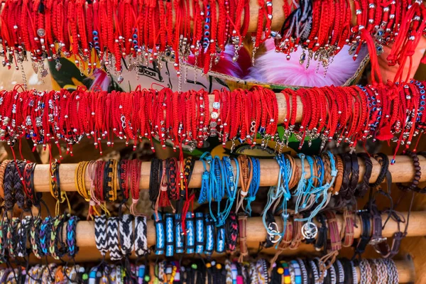 Red string bracelet from Jerusalem for sale — Stock Photo, Image