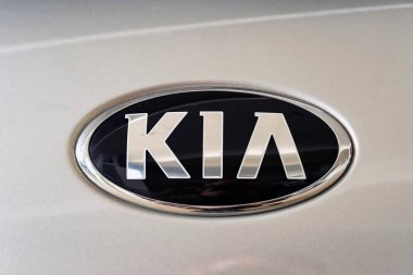 Rostov-On-Don, Rusya-27 Ekim 2018: Kia logo marka showroom