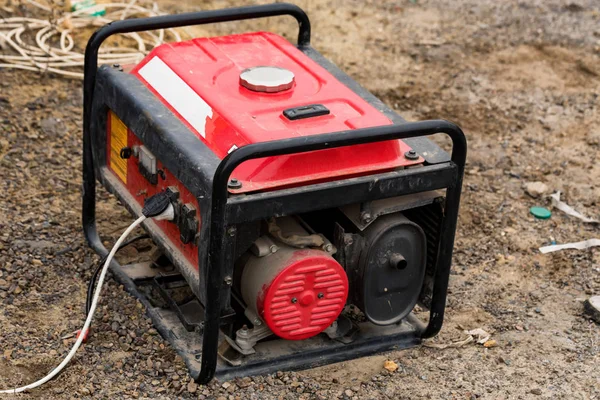 Portable elctric generator working on petrol close — Stock Photo, Image