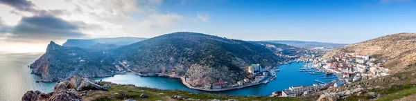 Panorama Balaklava Sevastopol Krim Uitzicht Van Hoog Naar Balaklavskaya Baai — Stockfoto