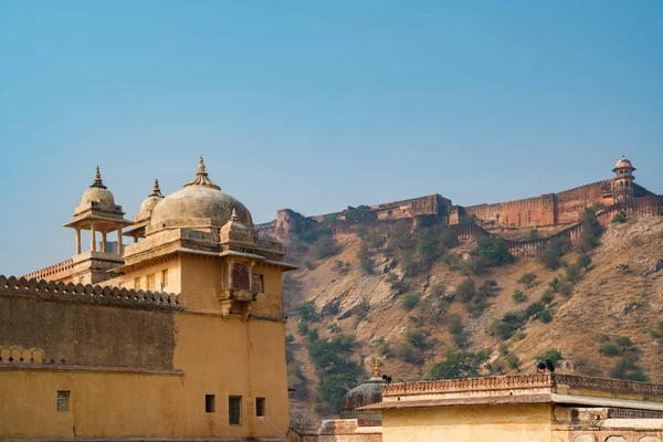 Doğal görünümü sarı veya Amer kale Jaipur, Hindistan — Stok fotoğraf