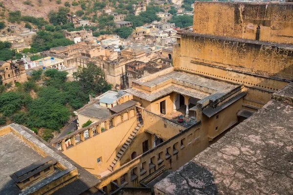 Vista panoramica del forte di Amber o Amer a Jaipur, India — Foto Stock