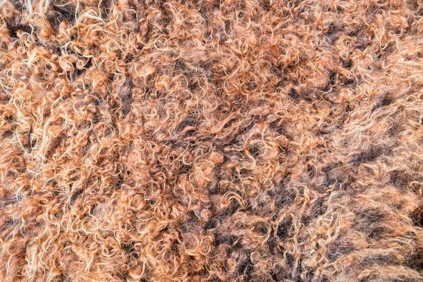 Közelről természetes barna prém textúra háttér — Stock Fotó