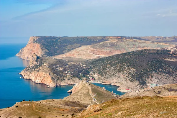 Scenic Verre Uitzicht Van Balaklava Baai Krim — Stockfoto