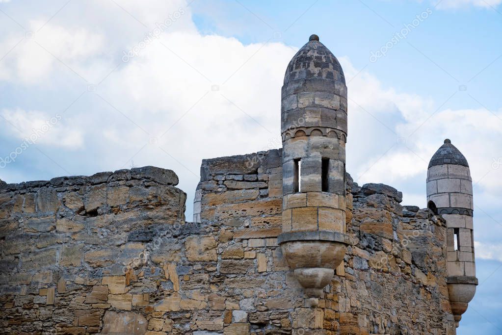 View of Yeni-Kale fortress on shore of Kerch Strait in Crimea