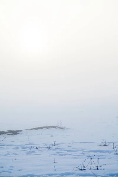 Paesaggio Invernale Campagna Tramonto — Foto Stock