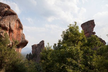 Belogradchik cliff kayalar ve eski Kaleto kale, Bulgaristan