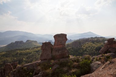 Belogradchik cliff kayalar ve eski Kaleto kale, Bulgaristan