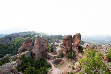 Belogradchik cliff kayalar ve eski Kaleto kale, Bulgaristan