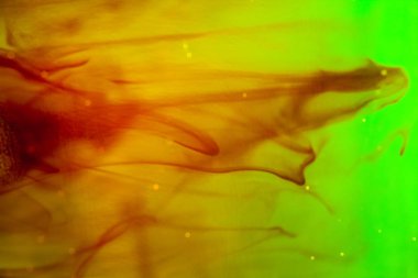 Mürekkep ve küçük kabarcıklar ile soyut kompozisyon. Güzel arka plan, doku ve renk 