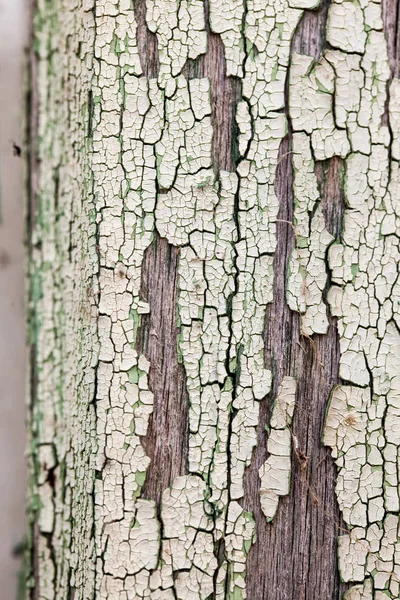 Drewniana Powierzchnia Pękniętą Farbą — Zdjęcie stockowe