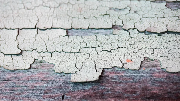 Wooden Surface Cracked Paint — Stock Photo, Image