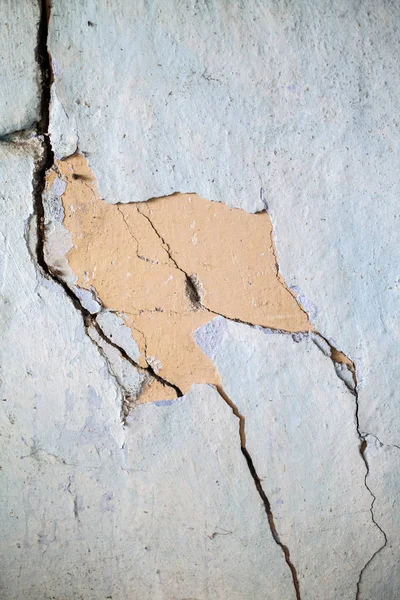 Cement Wandoppervlak Met Gebarsten Verf — Stockfoto