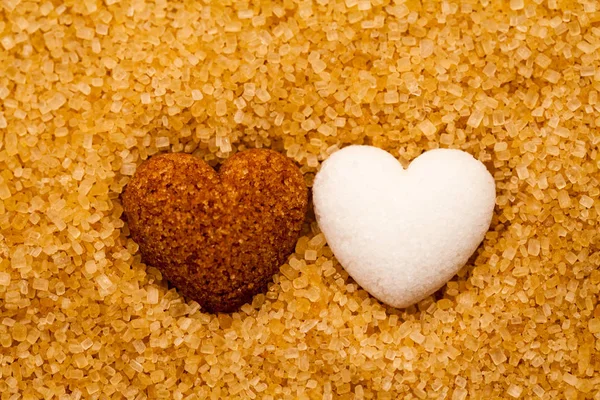 Sugar Crystals Sugar Cane Sugar Heart — Stock Photo, Image