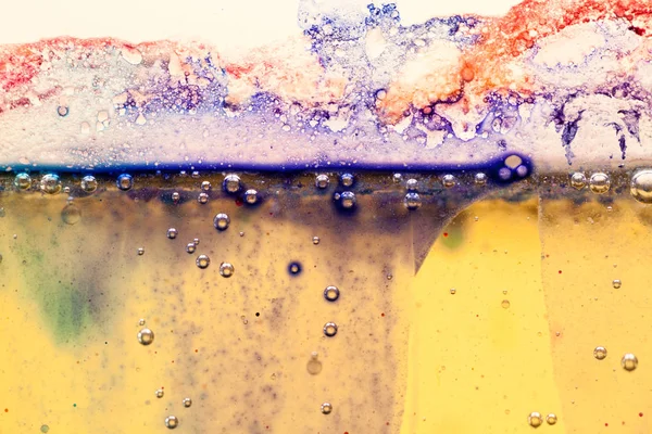Composición Abstracta Con Mezcla Aceite Agua Tinta Colores Concepto Contaminación —  Fotos de Stock