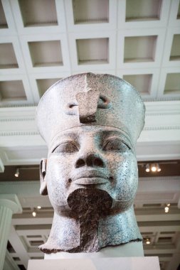 29. 07. 2015, Londra, İngiltere, British Museum Mısır heykelleri, çizimleri ve hiyeroglifleri