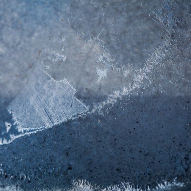 Cam - doku ve arka plan buz çiçekleri