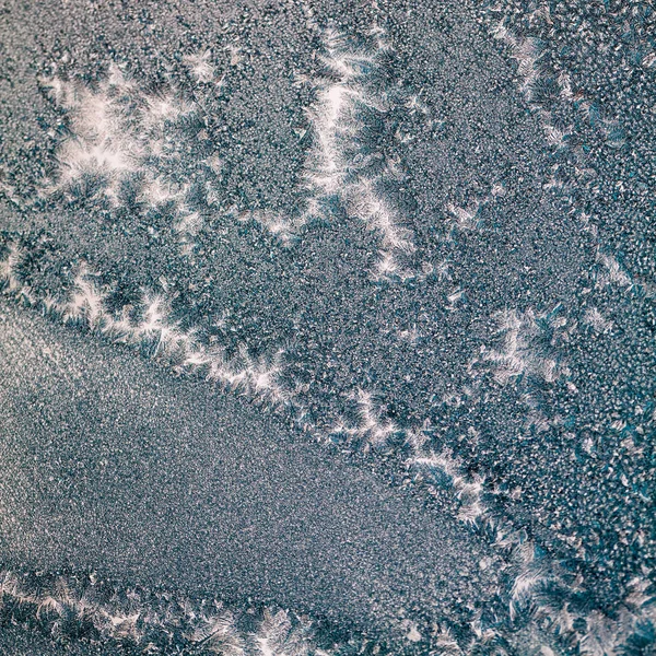 氷のテクスチャと背景 ガラスの花 — ストック写真