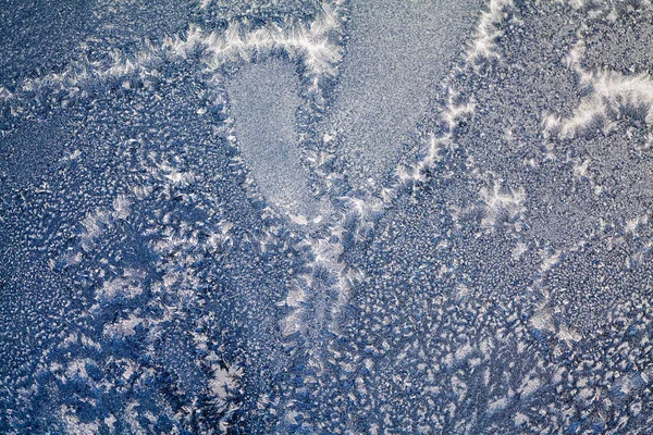 氷のテクスチャと背景 ガラスの花 — ストック写真