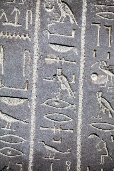 2015 Londýn Velká Británie Britské Muzeum Hieroglyfy Egyptské Rakve Obrázek — Stock fotografie