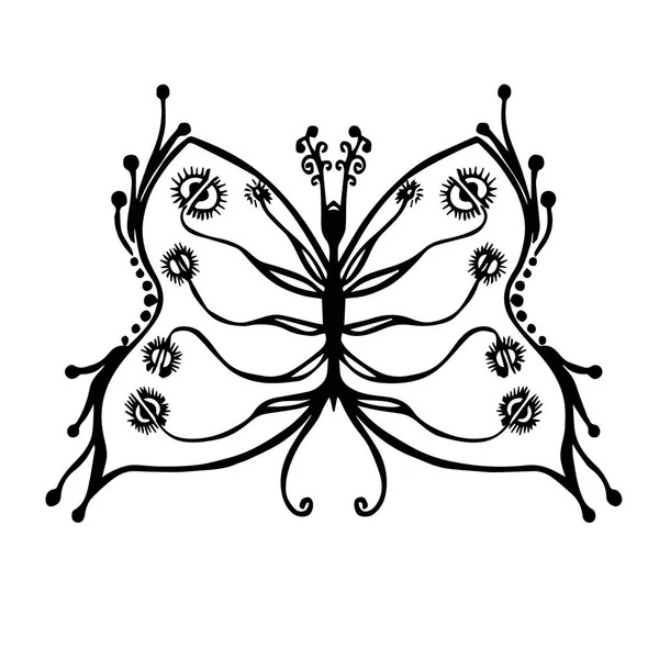 様式化された蝶を描く ベクトル — ストック写真