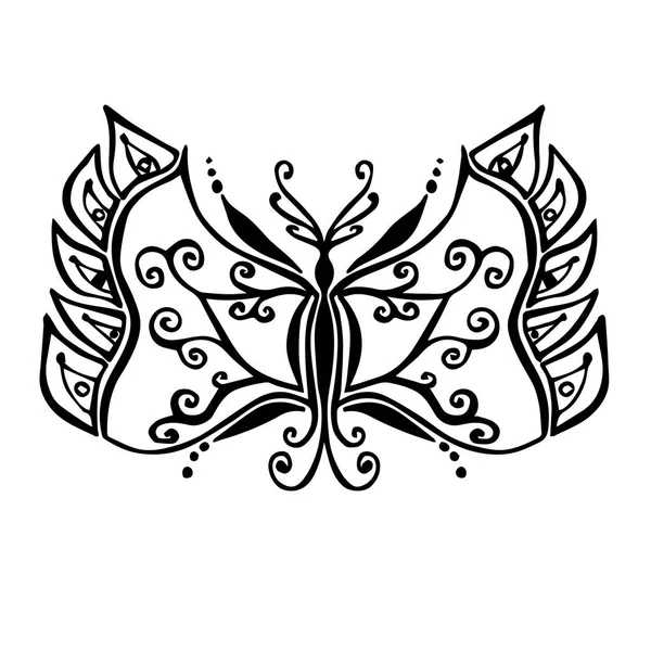 Stilize Kelebek Vektör Çizim — Stok fotoğraf