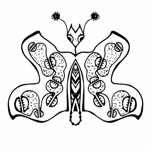 Stylized Butterfly Drawing Vector — Stock Photo, Image